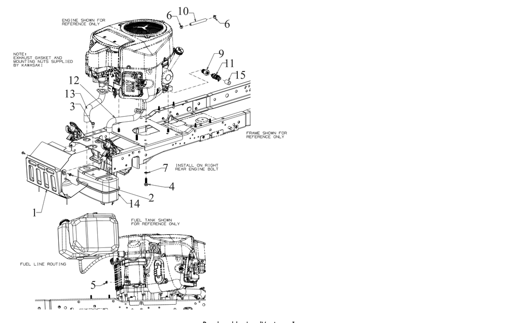 Engine Accessories Diagram and Parts List for XT2-GX54KW (14AHA3TMA10)(2021) Cub Cadet Lawn Tractor